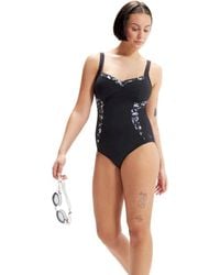 Speedo - Shaping Printed Lunaelustre 1 Piece Swimsuit | Shapewear | Beach And Holiday Swimwear - Lyst