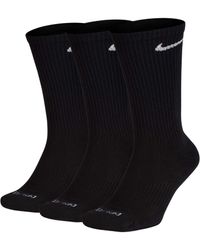 Nike - Dri-fit Everyday Plus Cotton Cushioned Crew Socks Black/white Sx6888-010 - Lyst