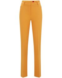 HUGO - Hinovi Regular-Fit Hose aus Stretch-Gewebe im Boot-Cut-Stil Orange 34 - Lyst