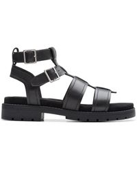 Clarks - Orinoco Cove Leather Sandals In Black Standard Fit Size 6 - Lyst