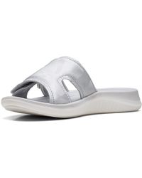 Clarks - Glide Bay 2 Synthetic Sandals In Metallic Standard Fit Size 6 - Lyst