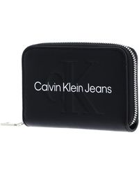 Calvin Klein - Jeans Sculpted MED Zip Around Mono K60K607229 Geldbörsen - Lyst