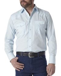 Wrangler - Sport Western Two Pocket Long Sleeve Snap Shirt Shirt - Lyst
