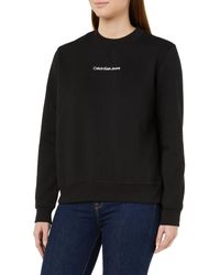 Calvin Klein - Sweatshirt Institutional Crew Neck ohne Kapuze - Lyst