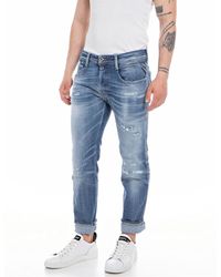 Replay - M914q Anbass Aged Power Stretch Jeans - Lyst