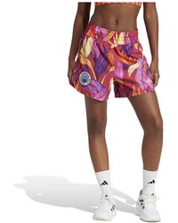 adidas - X Farm Rio Pacer Shorts Bold Pink/Spring Yellow/Lucid Fuchsia S - Lyst