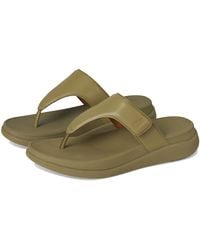 Fitflop - F-Mode Go Adjustable Flatform Toe-Post Sandals Wedge Shoes 6 M (B) Faux Leather - Lyst
