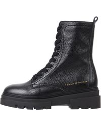 Tommy Hilfiger - Low Boot Monochromatic Lace Up Ankle Boots - Lyst