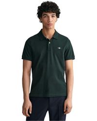 GANT - Reg Shield Ss Pique Polo Shirt - Lyst