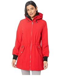 calvin klein women's long packable anorak jacket