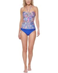 Tommy Hilfiger - Halter Bandeau Tankini Top - Lyst