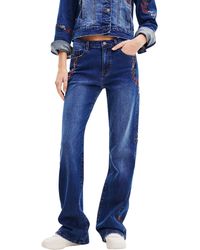 Desigual - Denim Long Trouser - Lyst