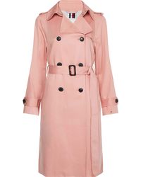 Tommy Hilfiger Lyocell Fluid Trench Coat - Pink