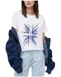 Pepe Jeans - Mona, T-Shirt Donna, Bianco - Lyst