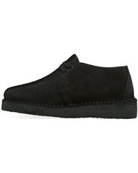 Clarks - Desert Trek Suede Shoes In Standard Fit Size 6 Black - Lyst