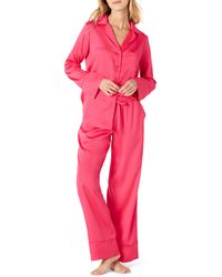 Amazon Essentials - Satin Pyjama Shirt And Bottoms Set - Lyst