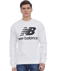 New Balance - Pull Essentials Stacked Logo Crew Hommes Xl Essentials Stacked Logo Crew Sweater Xl - Lyst