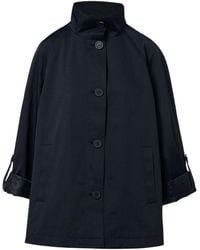 Comma, - Jacke in A-Shape mit Ärmel-Aufschlag Navy 34 - Lyst
