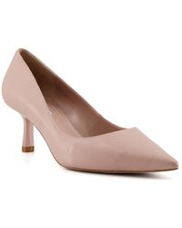 Dune - Ladies Anastasia Mid Heel Court Shoes Size Uk 7 Blush Flared Heel Court Shoes - Lyst