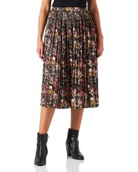 Scotch & Soda - Pleated Printed Maxi Skirt in Recycled Polyester Rock - Lyst