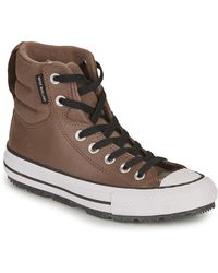 Converse - Chuck Taylor All Star Berkshire Boot Fleece Sneaker Ragazzi Marrone Sneakers High Shoes - Lyst