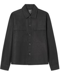Springfield - Overshirt Linen Bruin Hemd - Lyst
