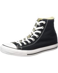Converse - Adult Chuck Taylor All Star Core Hi Trainers Black/white 4 Uk - Lyst