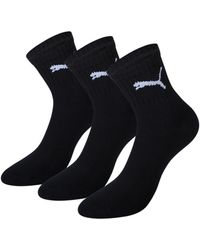 PUMA - Unisex Shorts Crew Socks Sports Socks With Terrycloth Sole 9 Mm Pack - Black, 39-42 (uk 6-8) - Lyst