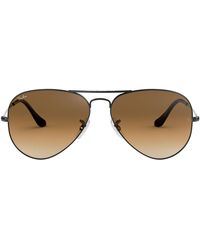 Ray-Ban - Aviator gradient sonnenbrillen fassung braun glas - Lyst