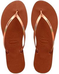 Havaianas - , , You Metallic, City Sandals, Rust, 8 Uk - Lyst