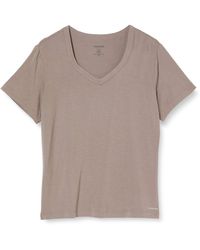 Calvin Klein S/s V-Neck Top Pigiama - Marrone