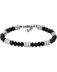 Fossil - Armband All Stacked Up Beads Achat schwarz - Lyst