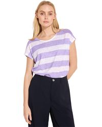 Street One - Gestreiftes T-Shirt smell of lavender,40 - Lyst