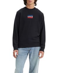 Levi's - Standard Graphic Crew Sweatshirt Mini Sportswear Srt Crew Pirate Black - Lyst