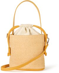The Drop - Dallas Bucket Bag Yellow/natural Straw - Lyst