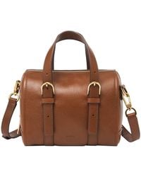 Fossil - Carlie Leather Satchel Purse Handbag - Lyst