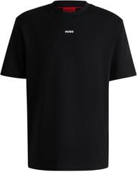HUGO - Logo-print Relaxed-fit Cotton T-shirt - Lyst