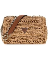 Guess - Borsa a tracolla Irene Convertible Xbody Flap Natural/Cognac beige - Lyst
