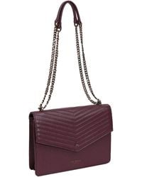 Ted Baker - Kalila Leather Envelope Cross Body Shoulder Bag In Deep Purple - Lyst