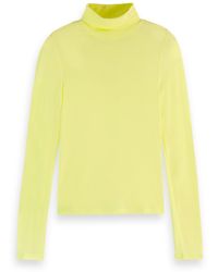Scotch & Soda - Roll Up Neck Ls T-shirt - Lyst