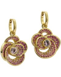 Ted Baker - Florence Crystal Flower Huggie Earrings For - Lyst