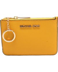 Michael Kors - Jet Set Travel Small Top Zip Coin Pouch with ID Holder in Saffiano Leather - Lyst