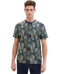 Tom Tailor - Basic T-Shirt mit sommerlichem Muster - Lyst