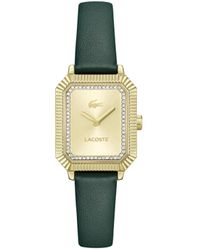 Lacoste - Orologio Con Movimento Al Quarzo A Due Lancette da Donna Collezione PARISIENNE con Cinturino in Pelle Verde - Lyst