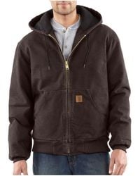 Carhartt - J130 Big & Tall Quilted Flanell Lined Sandstone Active Jacket - Lyst