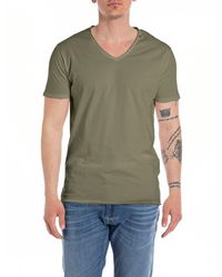Replay - T-shirt da uomo a maniche corte con scollo a V - Lyst