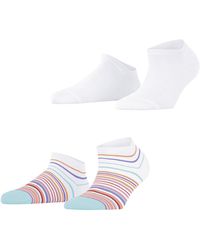 Esprit - Multi Stripe 2-Pack W SN Baumwolle kurz einfarbig 2 Paar Sneakersocken - Lyst