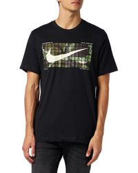 Nike - Fj2446-010 M Nk Df Tee Camo T-shirt Zwart Maat Xl - Lyst