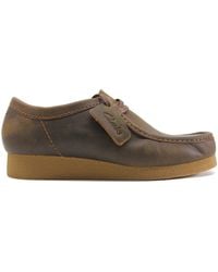 Clarks - Originals S Wallabee Evo Waxy Leather Beeswax Shoes 12 Uk - Lyst