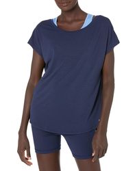 Amazon Essentials Studio Relaxed-fit Open-back Short-sleeve T-shirt - Blue